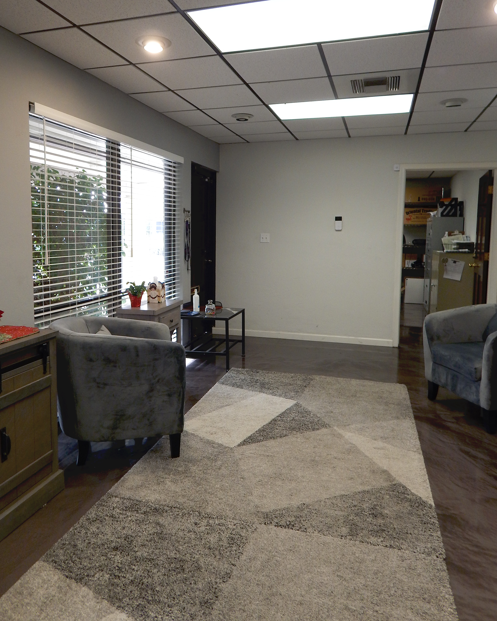 Lobby with Gray Chairs